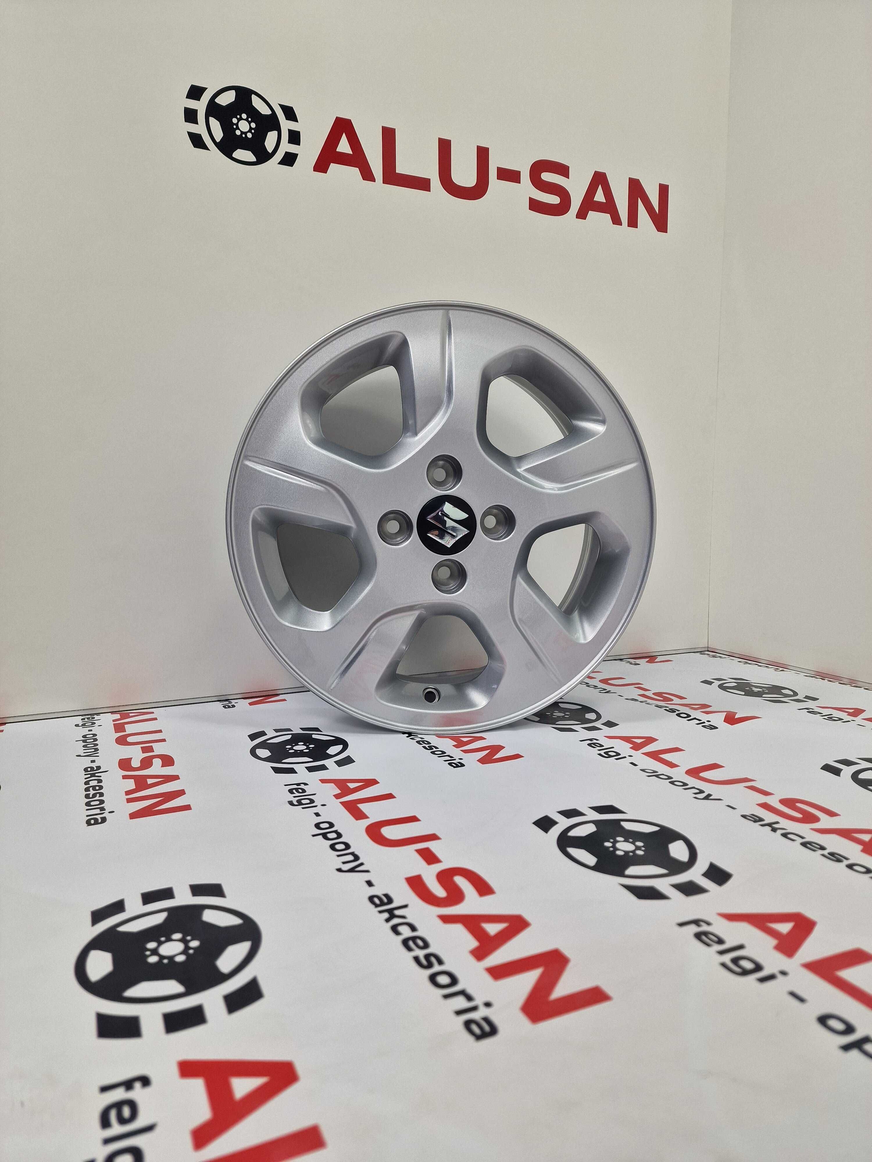 NOWE alufelgi SUZUKI 15" 4x100 Alto Baleno Liana Swift Srebrne