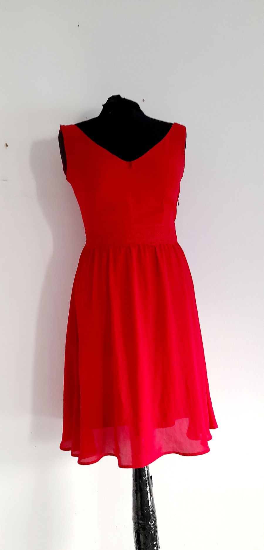 OKAZJA Orsay czerwona sukienka midi mini red dress 34 xs 36 s 32 xxs