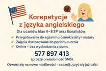 Korepetycje z języka angielskiego - zapraszam już od sierpnia ;)