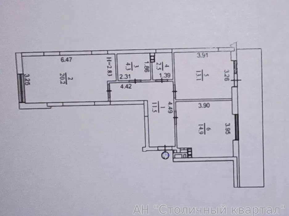 ЖК Рибальський 2-кімнатна квартира 71м