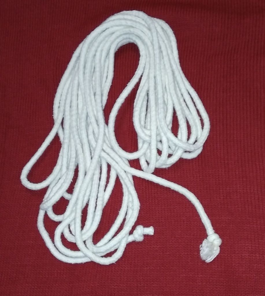 Крепкая толстая х/б веревка, тянется, спец. веревка 7 мм, веревка
