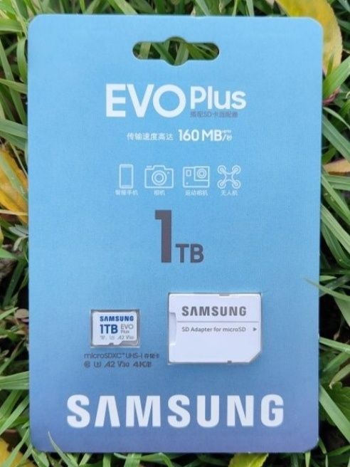 Samsung 1 TB microSDXC Class 10 UHS-I U3 V30 A2 EVO Plus + SD адаптер!