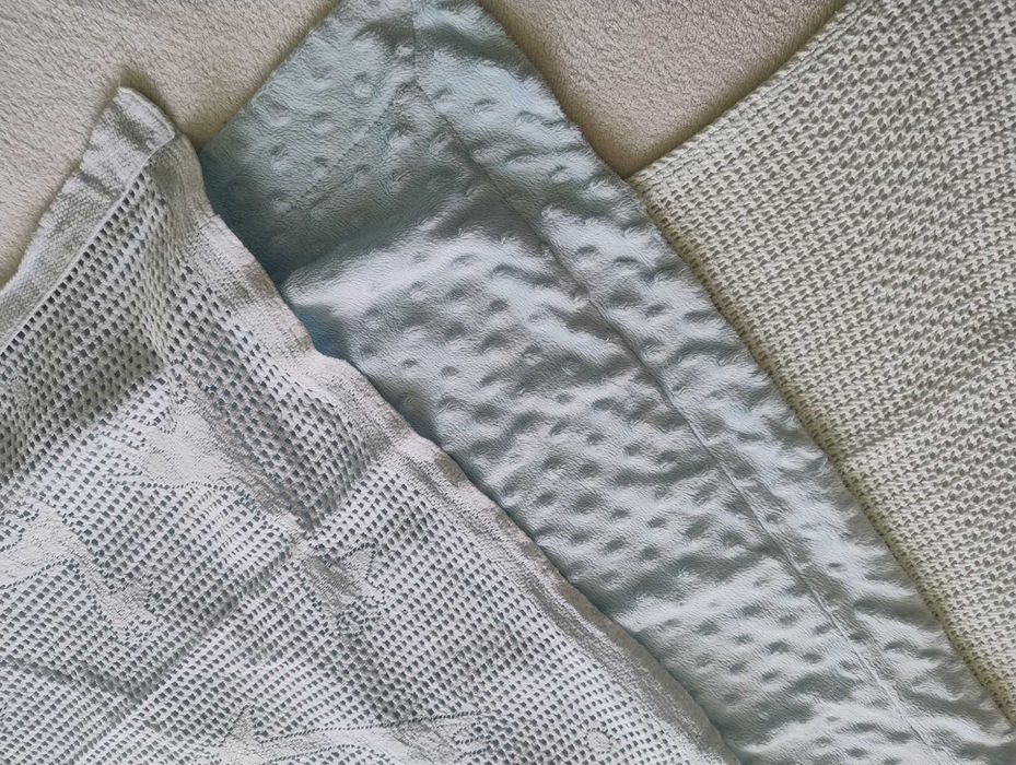 Zestaw 3 niebieskich kocy dla maluszka