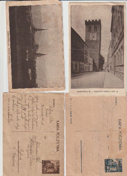 pocztówki, lata 40