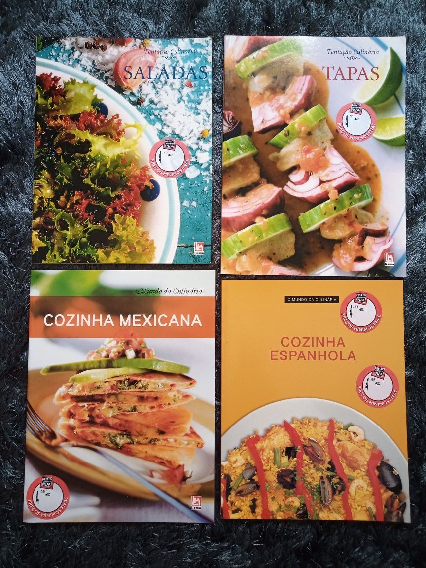 Conjunto de 4 livros de receitas