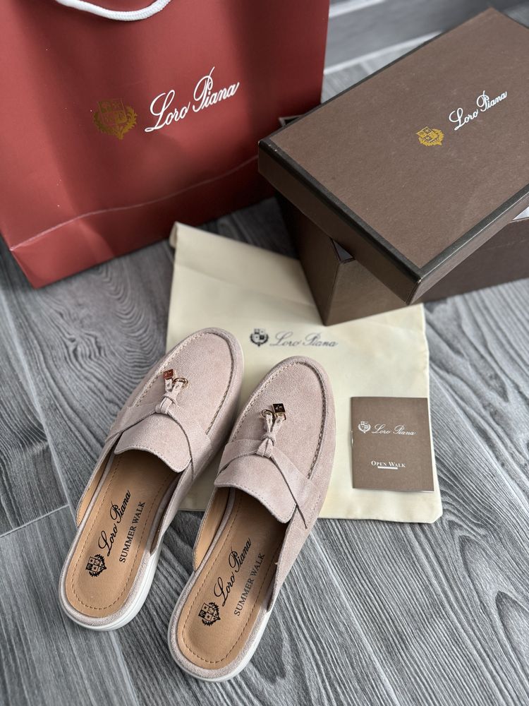 Мюли лоферы loro piana шлепки сланцы