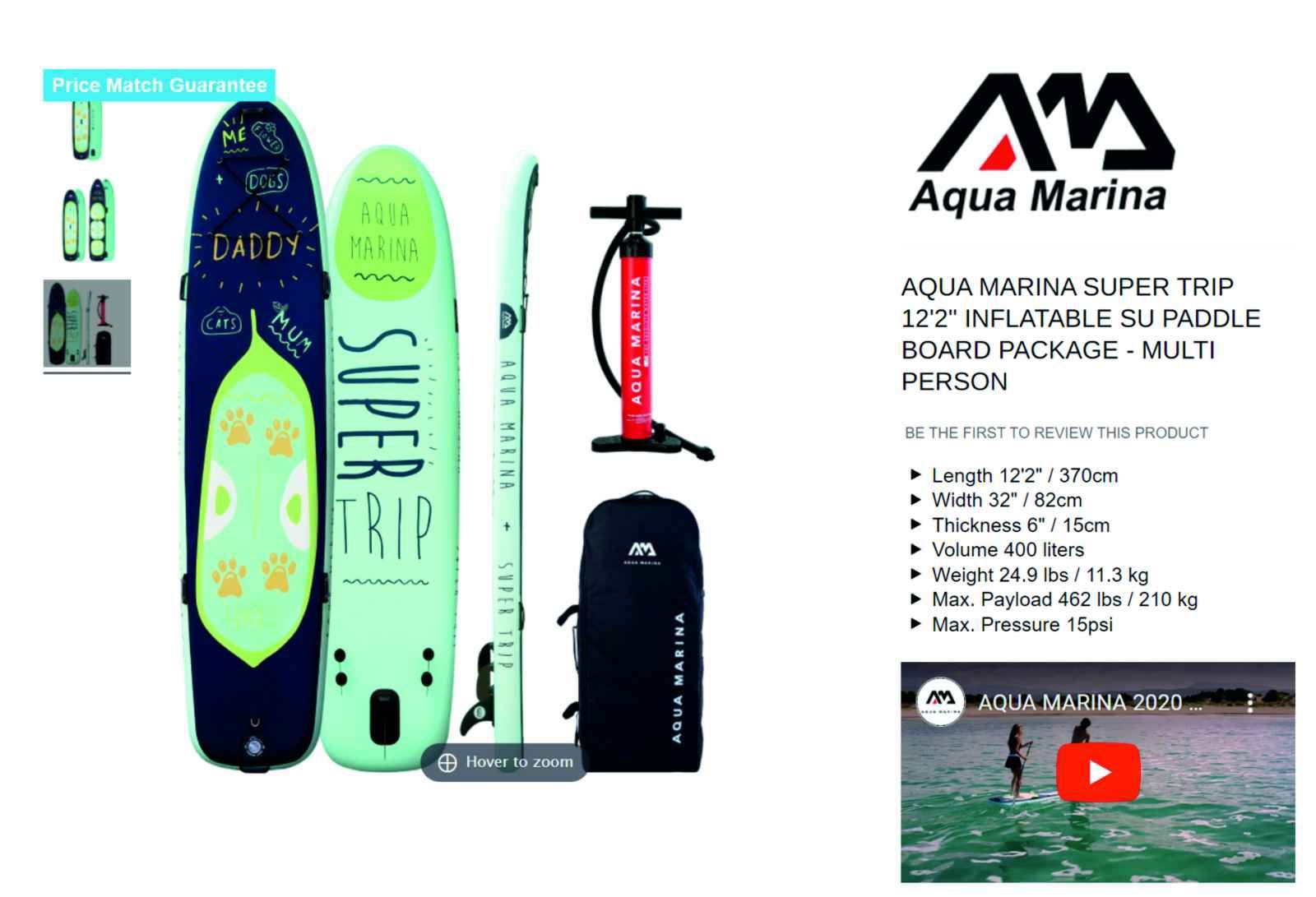 SUP 12.2 Aqua Marina Super Trip