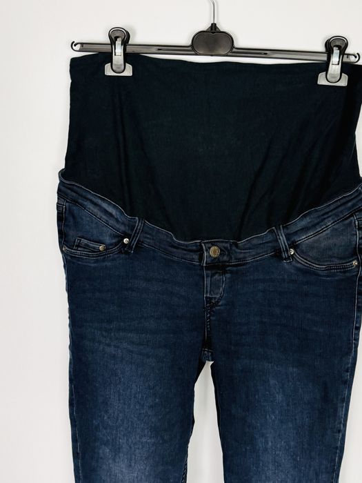 Ciążowe jeansy w kolorze ciemnego denimu L 40 H&M