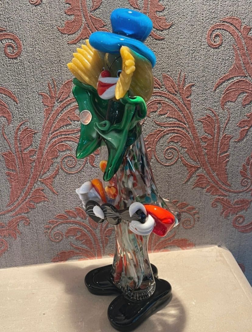 Palhaço vintage em cristal de Murano italiano