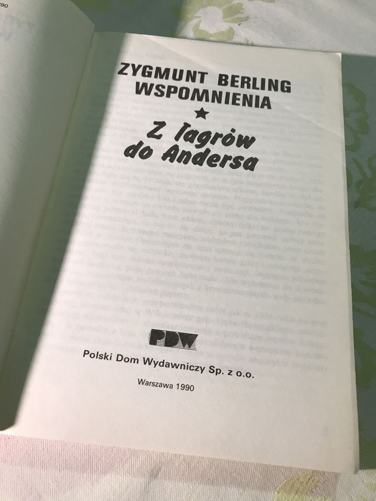 Zygmunt Berling Wspomnienia. Z łagrów do Andersa