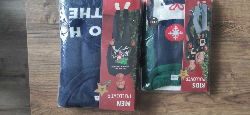 Sweter świąteczny | Zestaw dla mężczyzny i dziecka