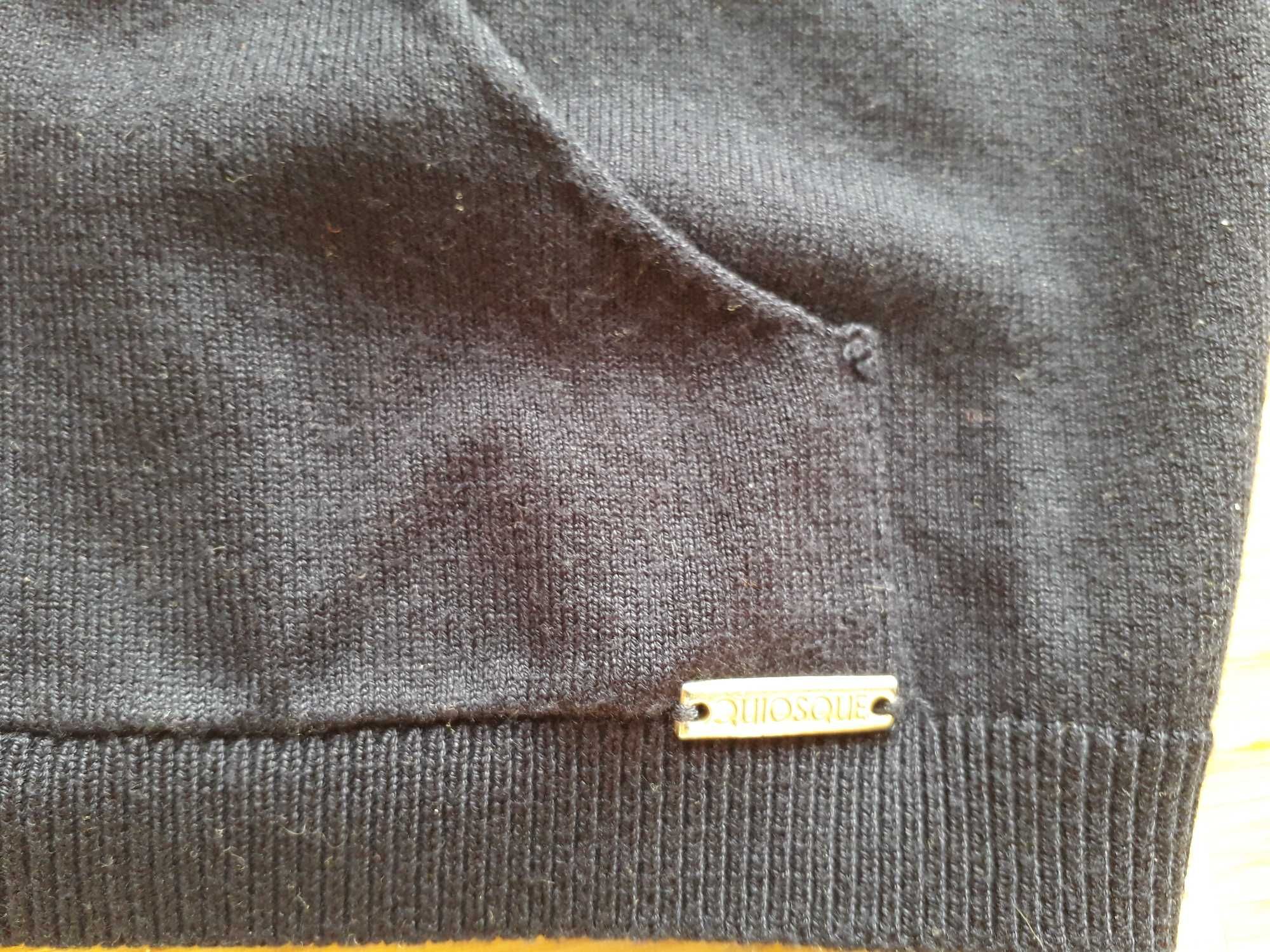 Narzuta-sweter z kapuzą QUIOSQUE, rozmiar 40, popielaty