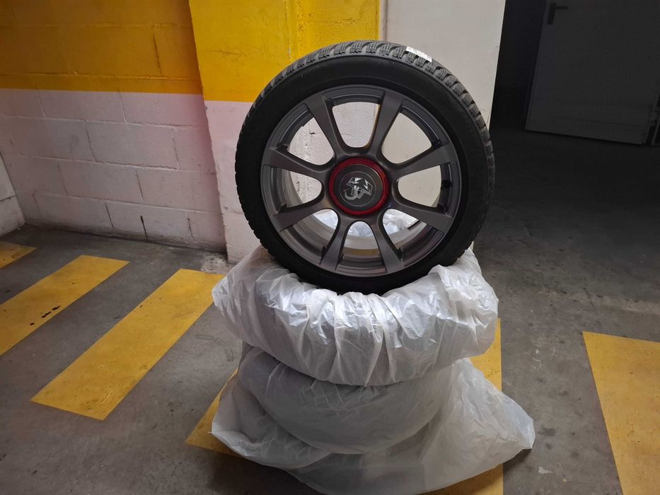 Jantes Abarth com pneus de neve novos
