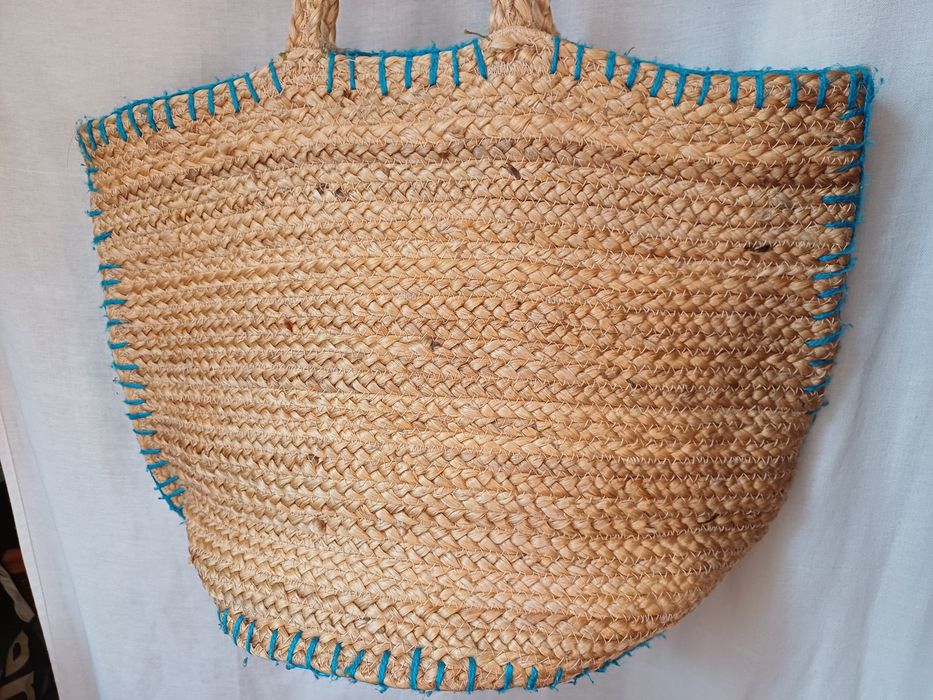 Torba Bardzo Duza plażę plażowa słomkowa trawa morska letnia koszyk