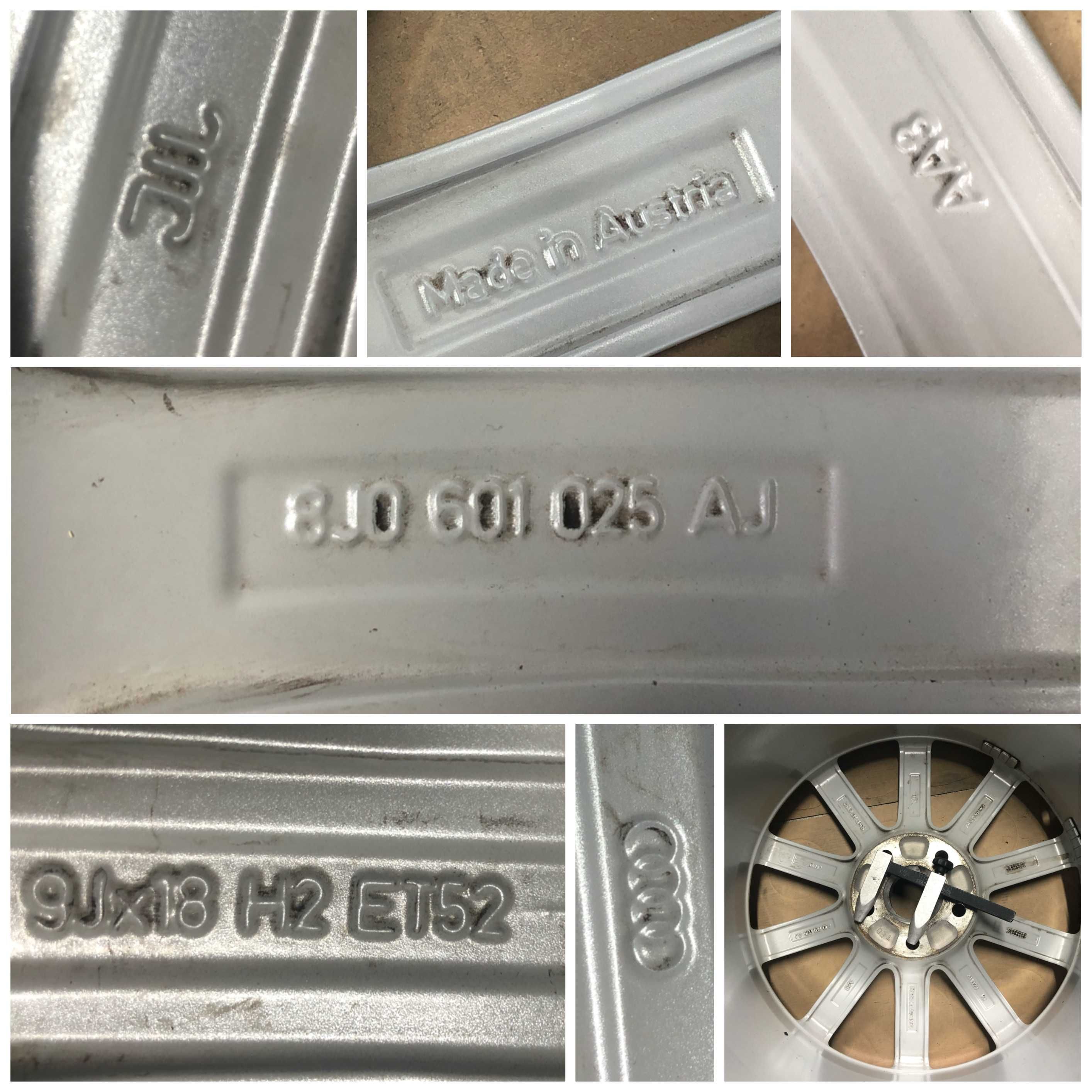 Felga pojedyncza Audi OE 9Jx18" ET52 8J0
