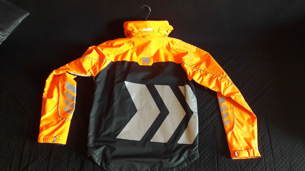 Kurtka męska przeciwdeszczowa, odblaskowa na rower, S-M