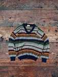 Vintage sweter męski art men fashion akryl wool XL avant garde
