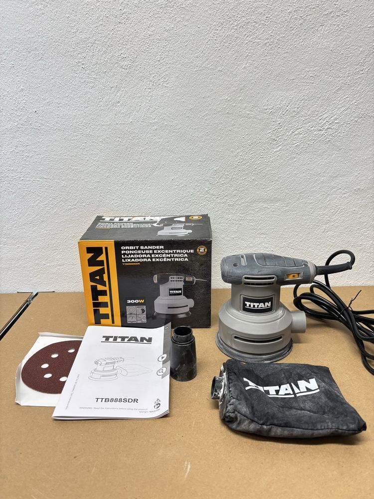 Szlifierka mimośrodowa Titan 300 w 125 mm