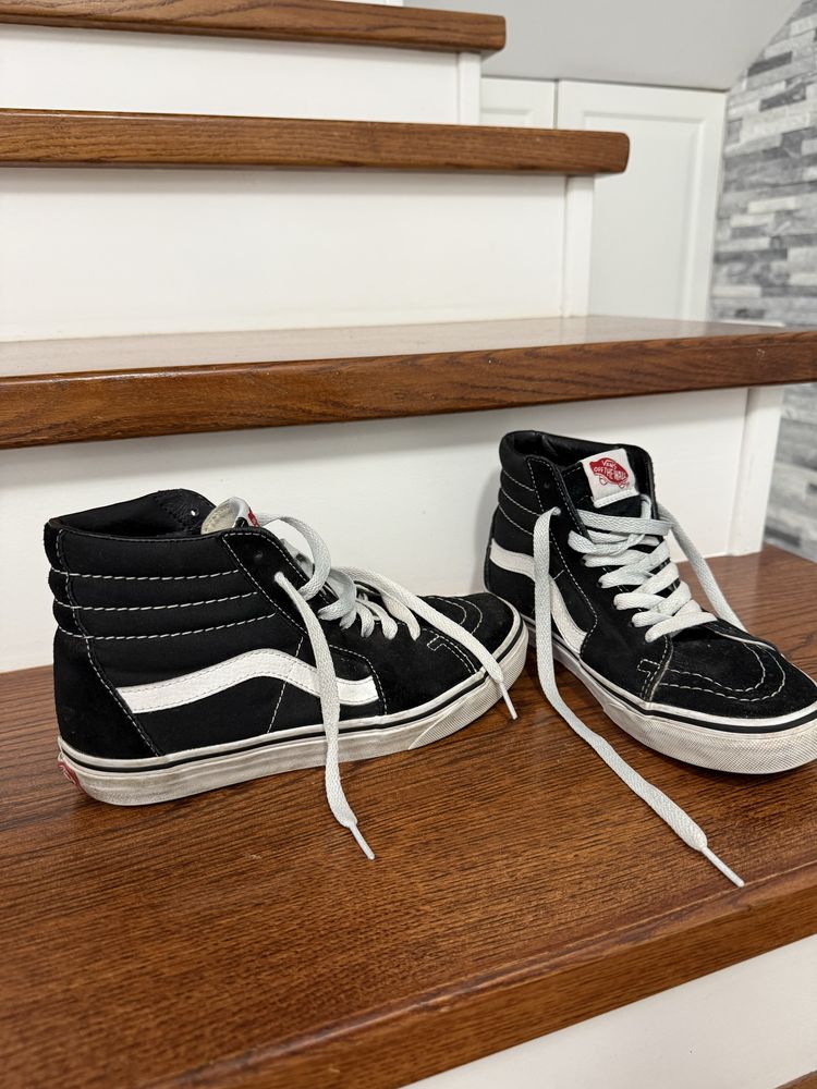 Czarne Vansy old school wysokie 37 damskie