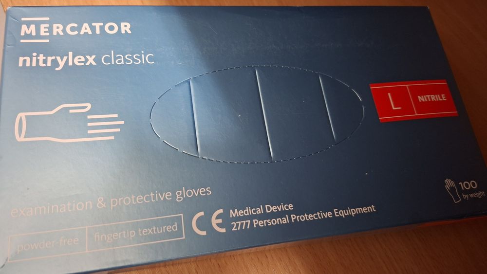 Rękawiczki nitrylowe L