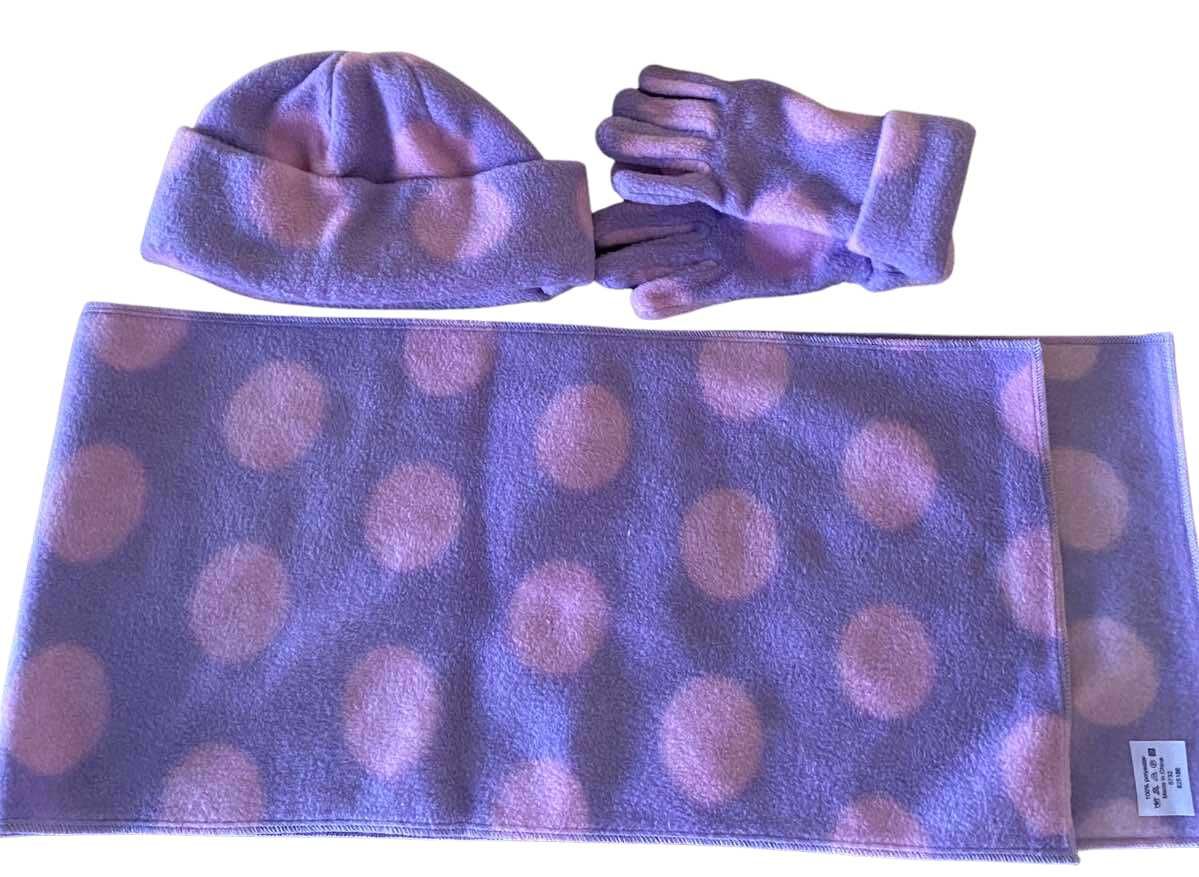 Зимовий комплект Jago (шапка+шарф+рукавички) 2-4 роки фіолетовий