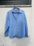 Blusa Stradivarius Oversized Azul Feminina Tamanho S