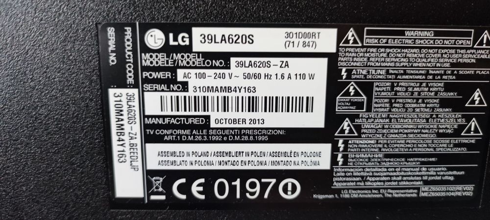 telewizor lg 39LA620S