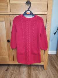 Sukienka sweterkowa czerwona 86-92 TU