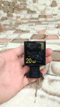 Зарядка USB 20w 5v 9v 12v type c PD quick charge 3 блочок кубик