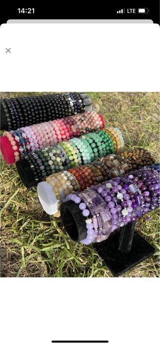 Браслети з натурального каміння на будь який розмір 6 мм 8 мм 10 мм