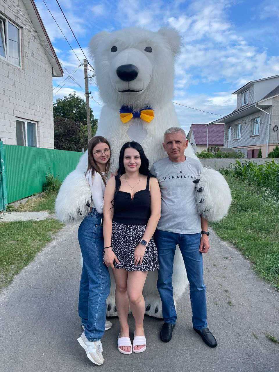 Оренда костюму білого ведмедика