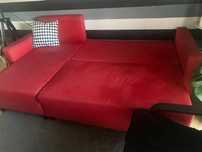 Sofá Vermelho com chaise long