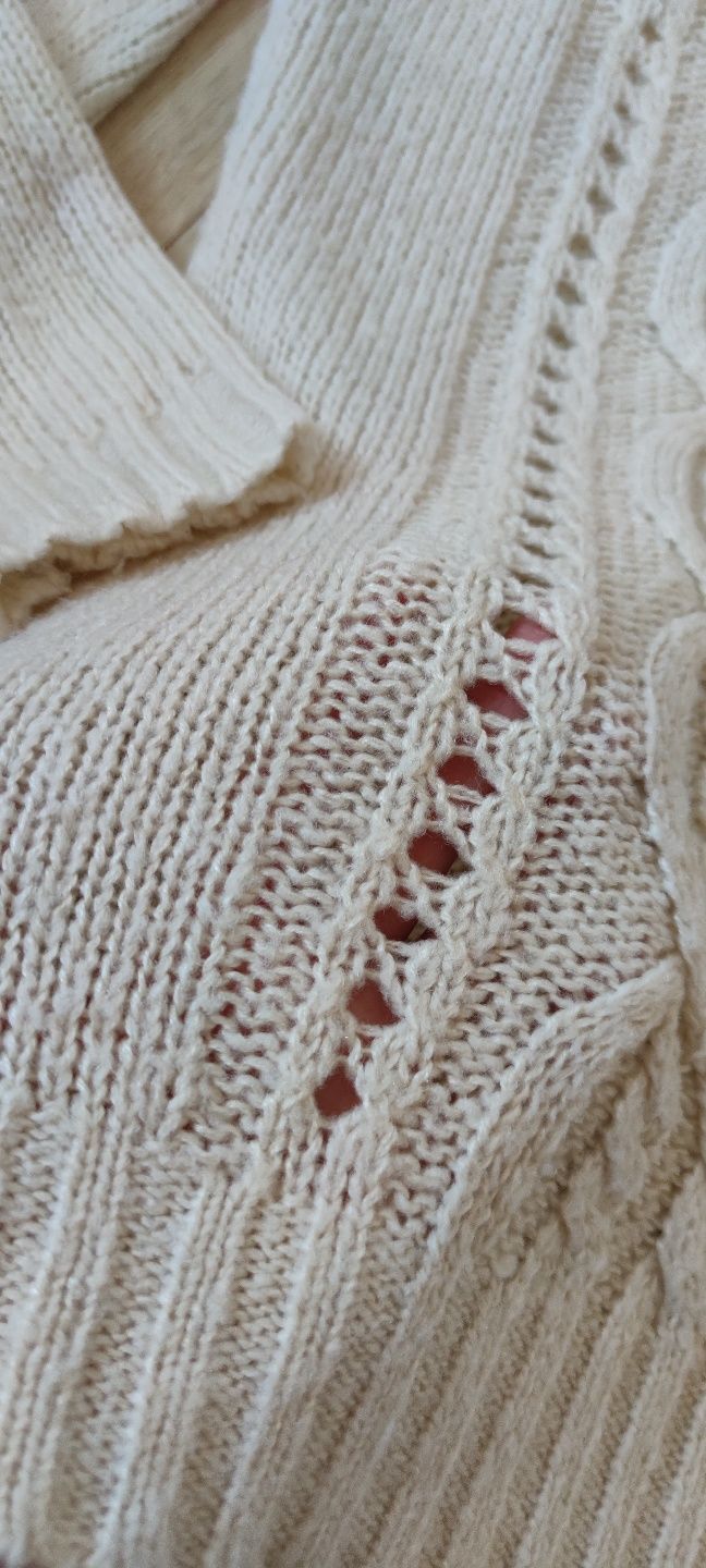 Sweter sweterek S/M/L Vila śmietankowy kremowy