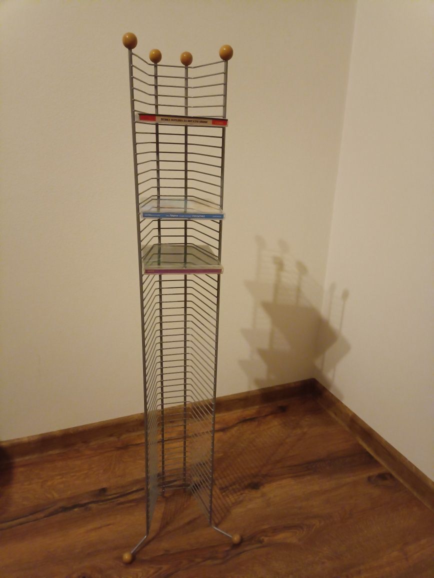 Metalowy stojak półka na płyty CD