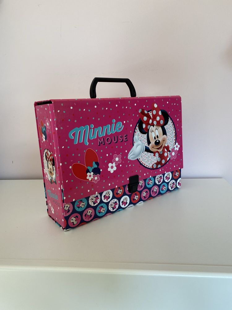 Teczka dziecięca Minnie Mouse z rączką gruba na rysunki do przedszkola