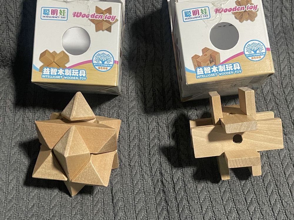 Головоломка з дерева wooden toy burrpuzzle