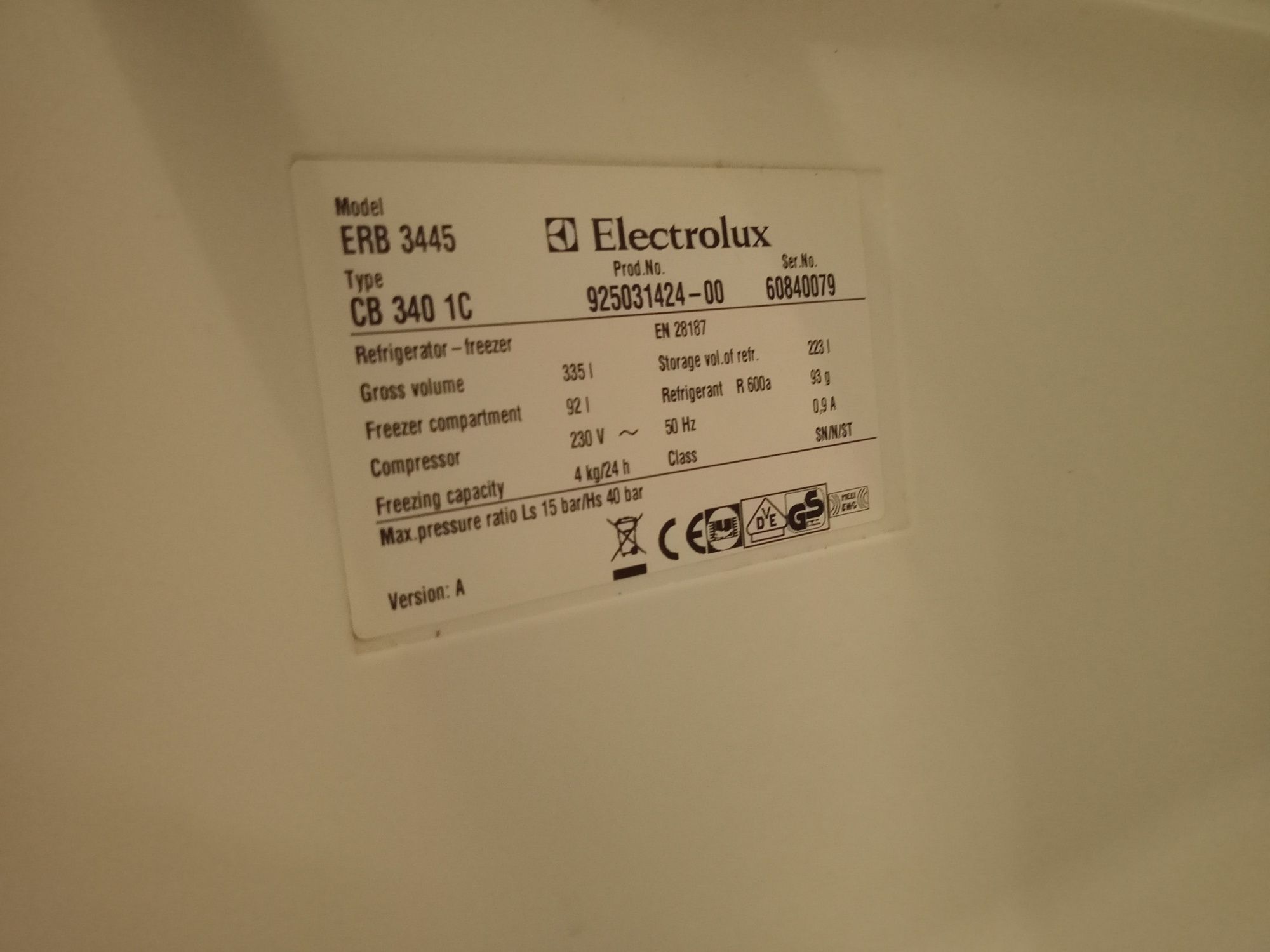 Lodówka Electrolux uszkodzony termostat