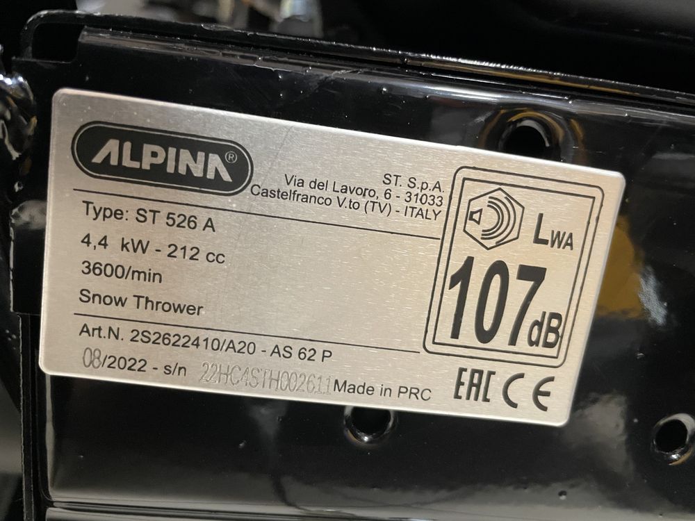 Odśnieżarka Alpina AS 62 P