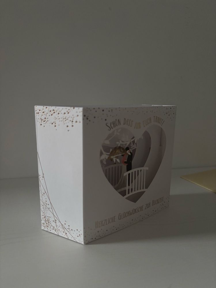 Kartka ślubna po niemiecku 3D pop-up na ślub niemiecka Hochzeit
