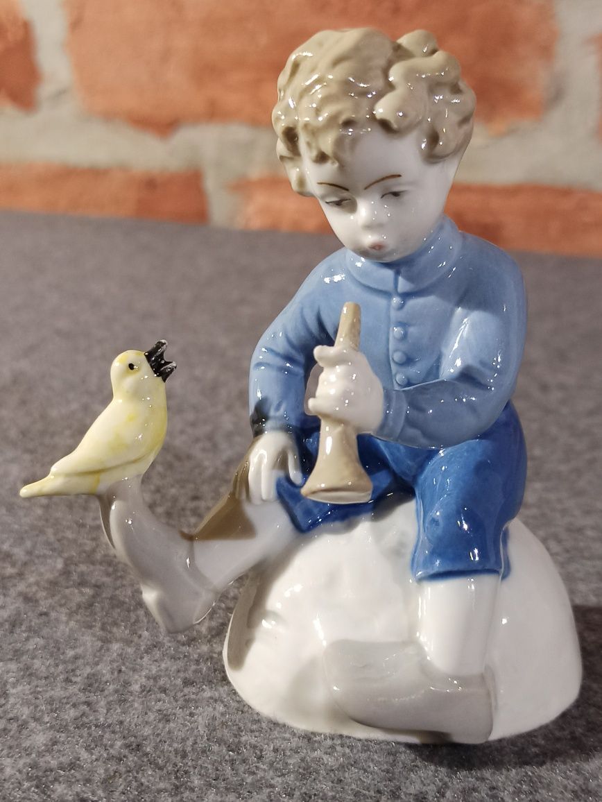 Porcelanowe Figurki Lippelsdorf Grajek, Akt Kobiety