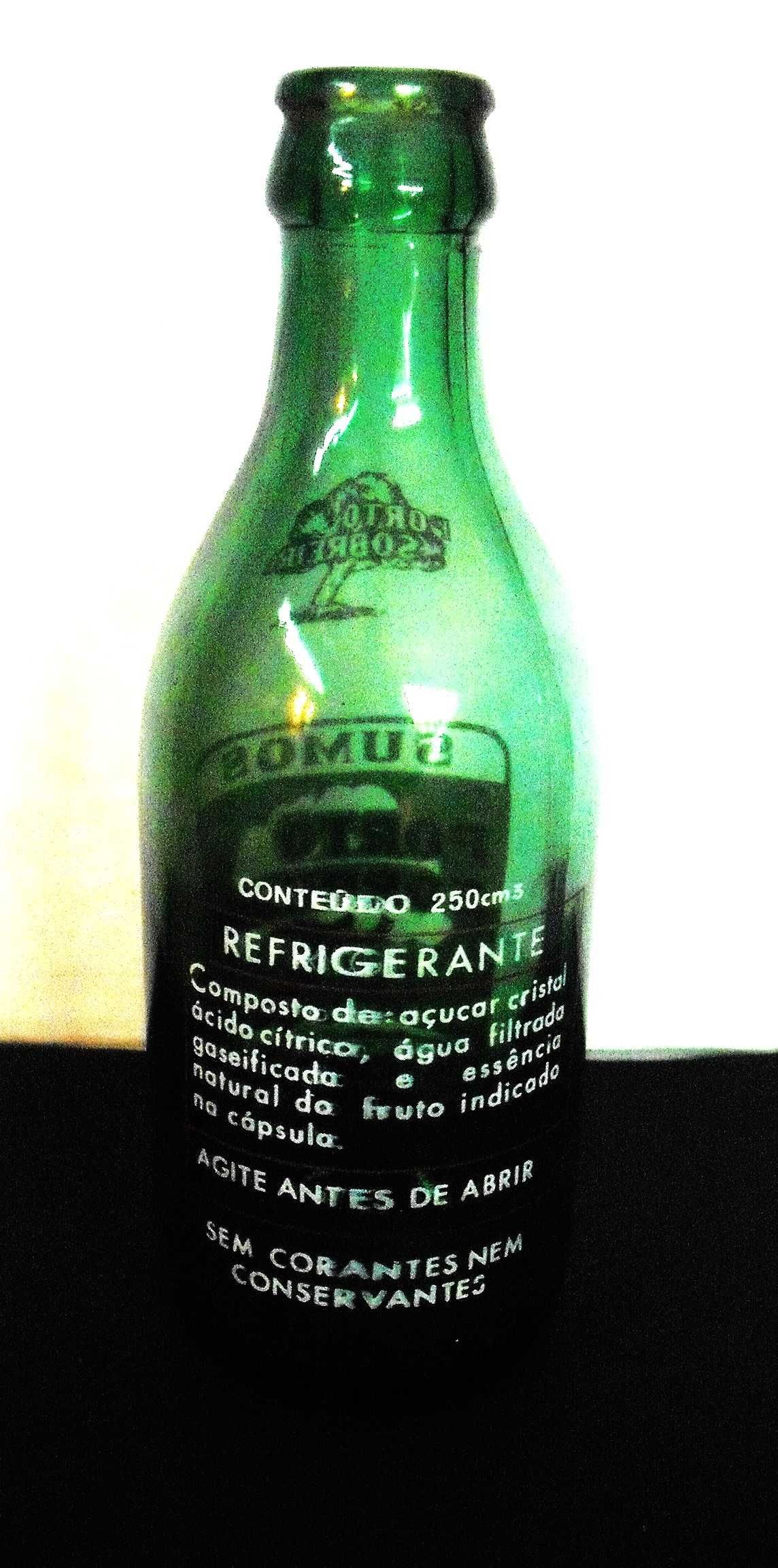 Garrafa antiga dos Refrigerantes Porto Sobreiro - Pirogravada - verde