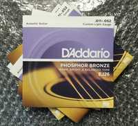 Струны для акустической гитары D`Addario Phosphor Bronze EJ26 (11-52)