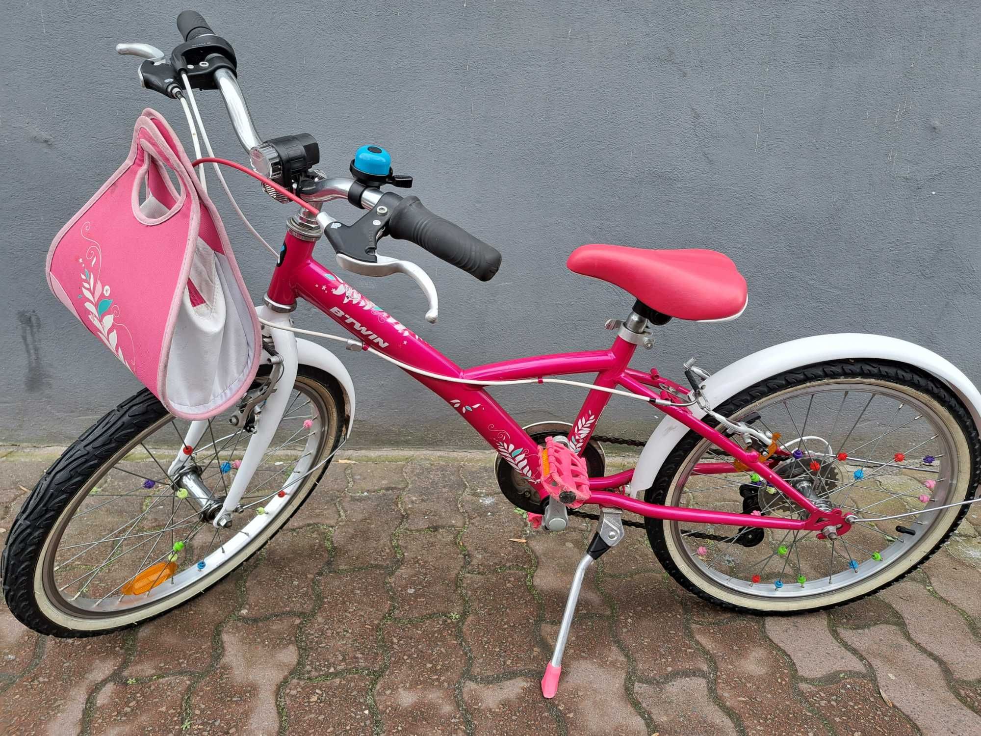 rower dziecięcy B'twin Misti Girl 5 koła 20" rama 11"