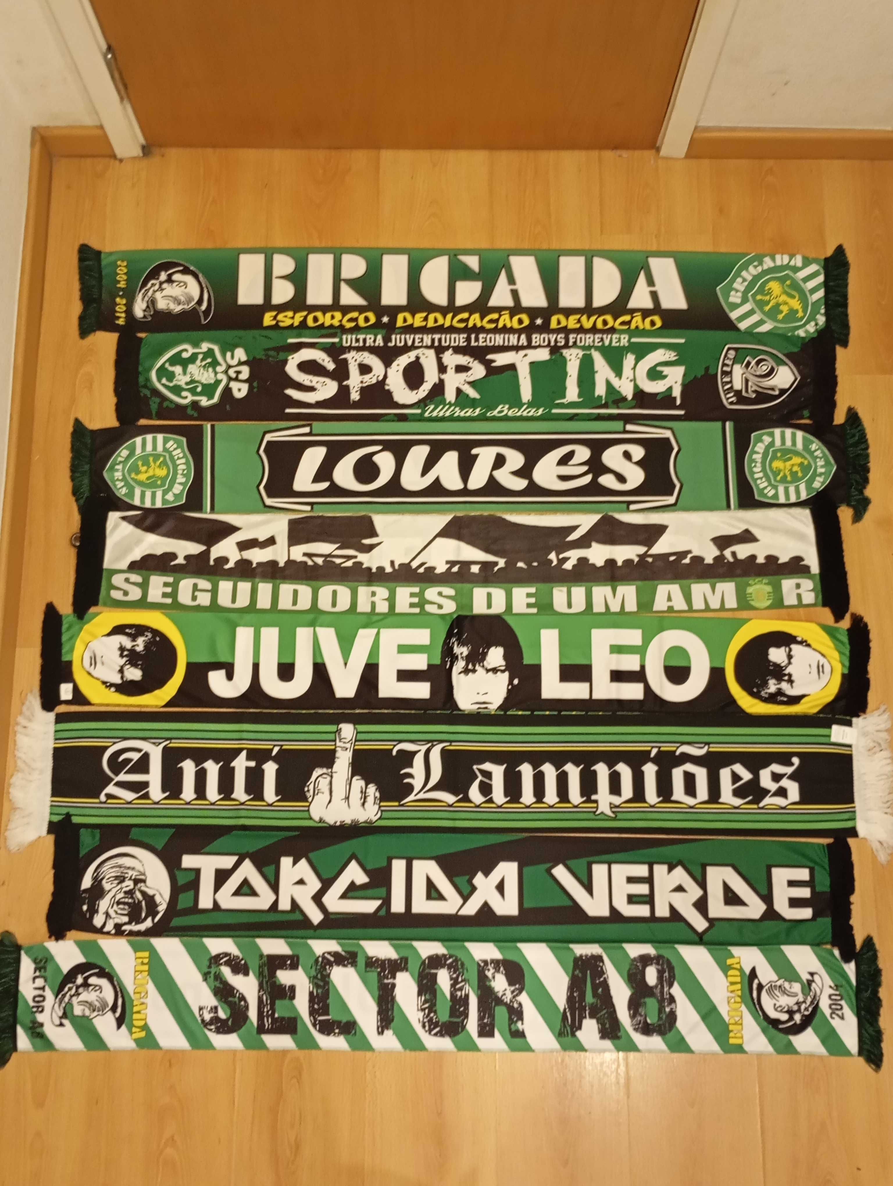 Cachecol ultras Sporting vários futebol artigo de coleção