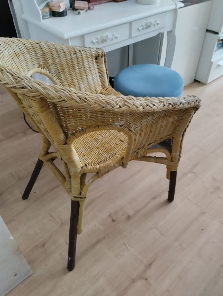 Fotel / krzesło z wikliny