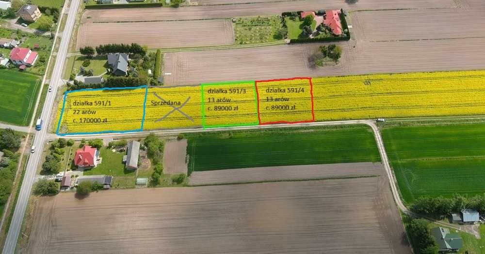 Okazja 2 działki po 13 ar  koło Zamościa