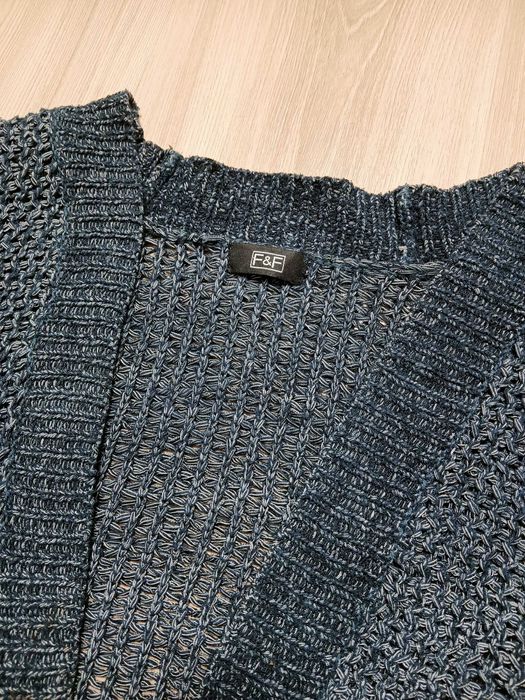 Narzuta z dzianiny kardigan sweter F&F 44