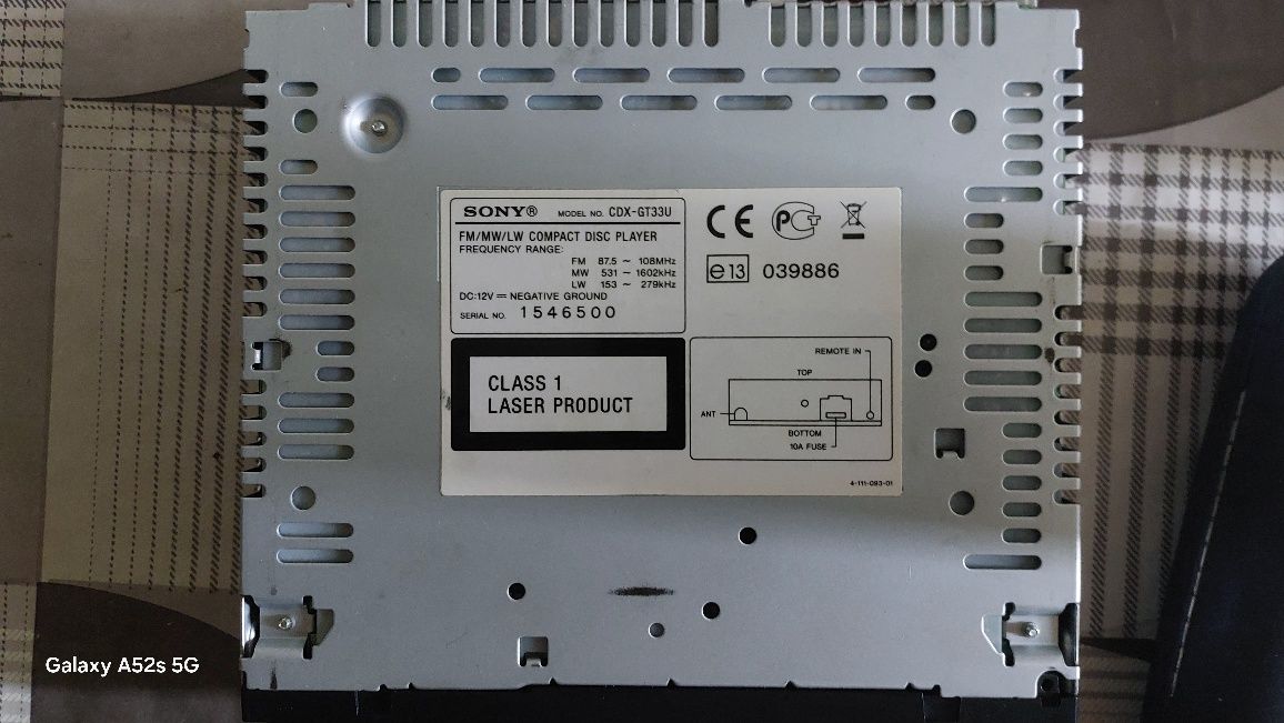 SONY radioodtwarzacz samochodowy