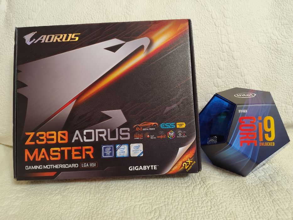 Intel i9-9900k Gigabyte Z390 AORUS MASTER RAM 32 Gb 4x8 Gb 4000 MHz