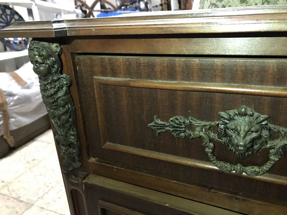 Aparador SPORTING / Colchão ortopédico cama de casal 183x138 Ortomag